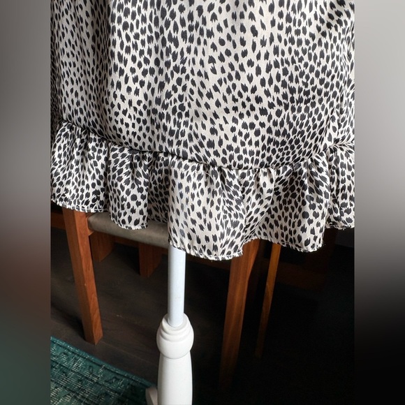 NWT Pink Martin leopard print ruffled mini shirtdress Size M - Picture 8 of 12